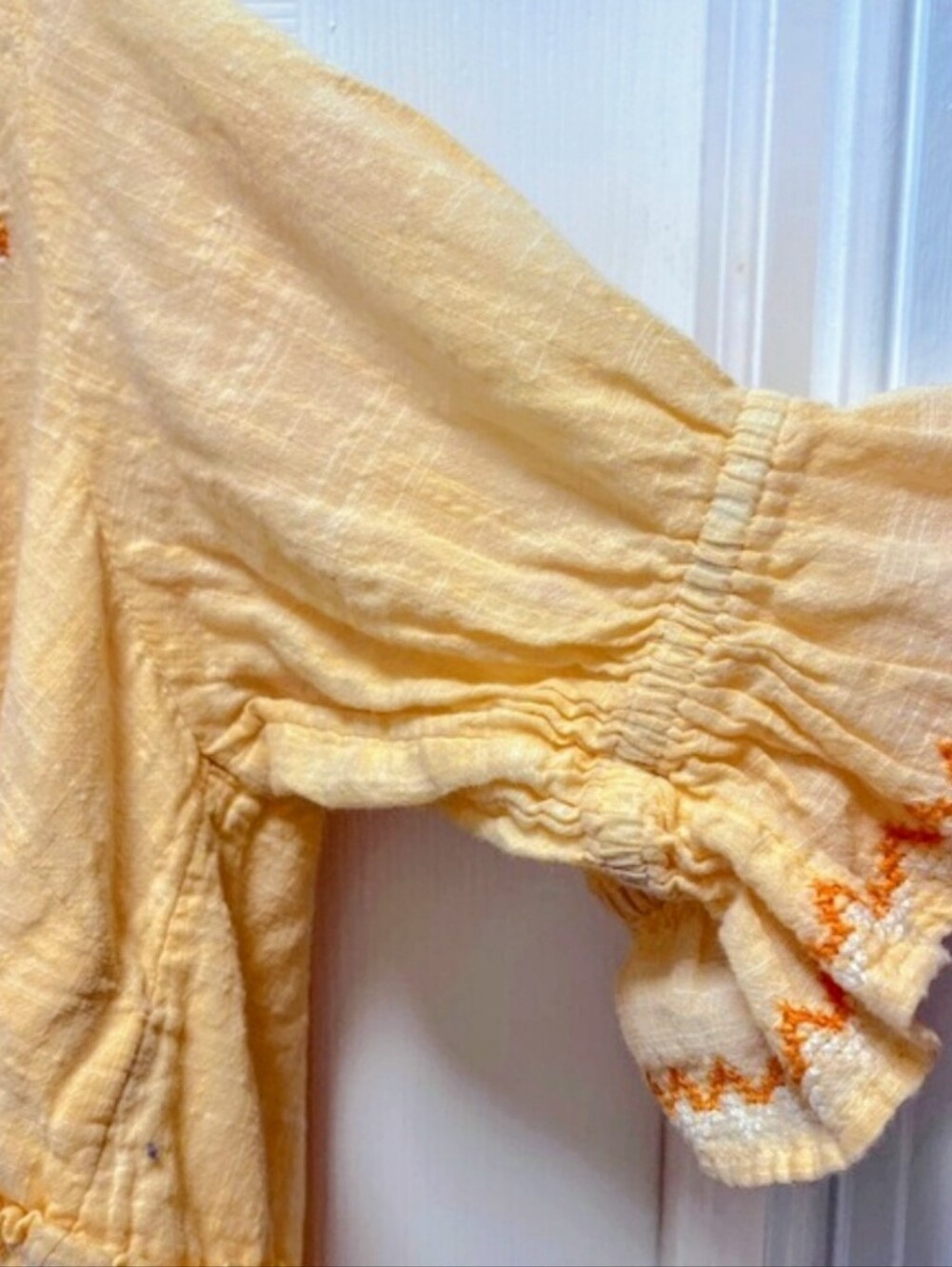 Free People EUC Tallulah Embroidered Blouse, Size Large - Picture 3 of 3